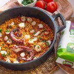 Arroz con pulpo y gambas