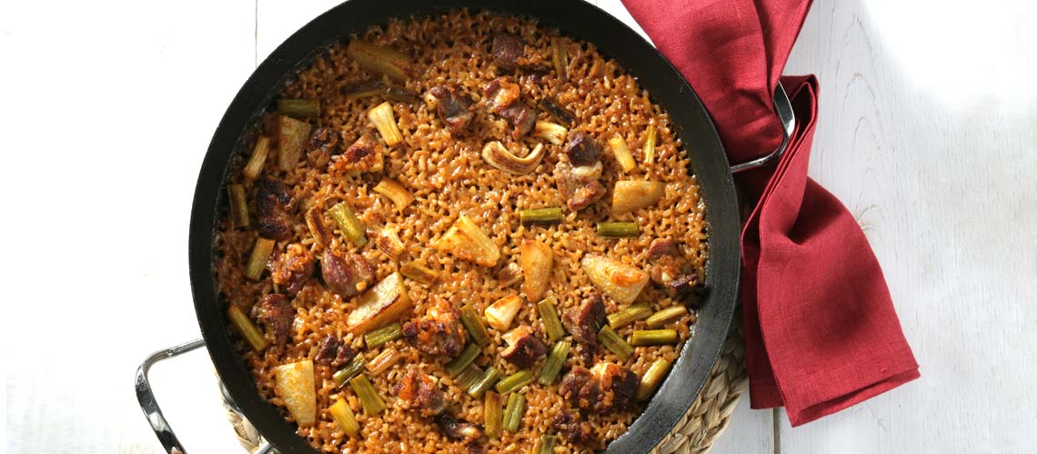 Paella de carne