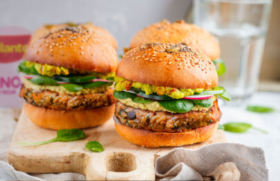 Hamburguesa de quinoa y lentejas