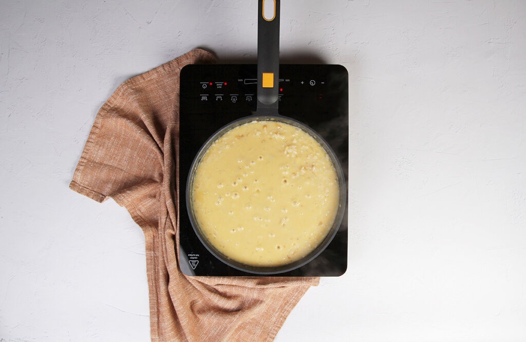risotto pera y gorgonzola incorporar queso