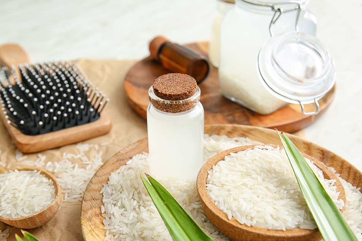 agua de arroz en belleza