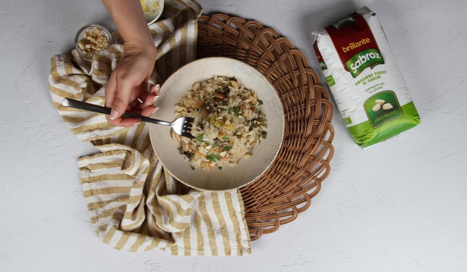 Presentación de Arroz con almendras