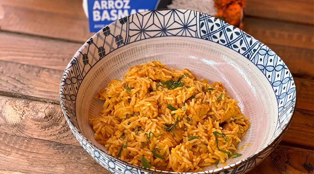 Arroz-basmati-con-pollo-tikka-masala