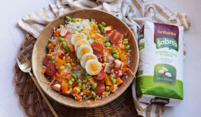 Ensalada de arroz con verduras