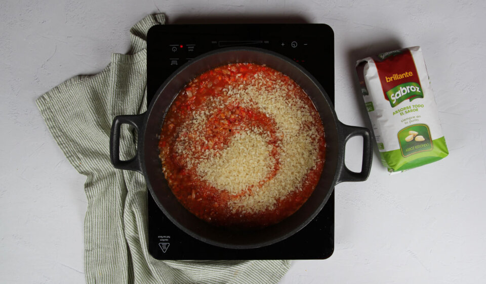 Arroz en arroz con cangrejos