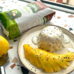 Arroz con leche de coco y mango