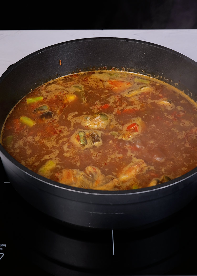 Arroz y caldo en Arroz caldoso con alcachofas