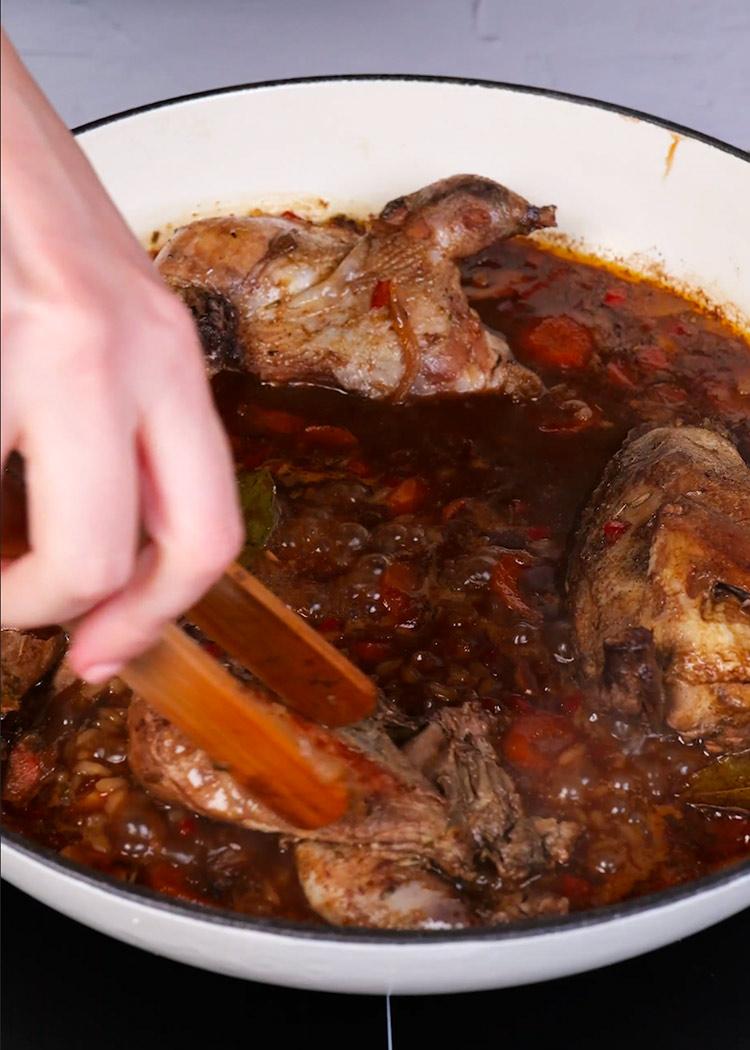 Arroz y perdices en arroz con perdiz