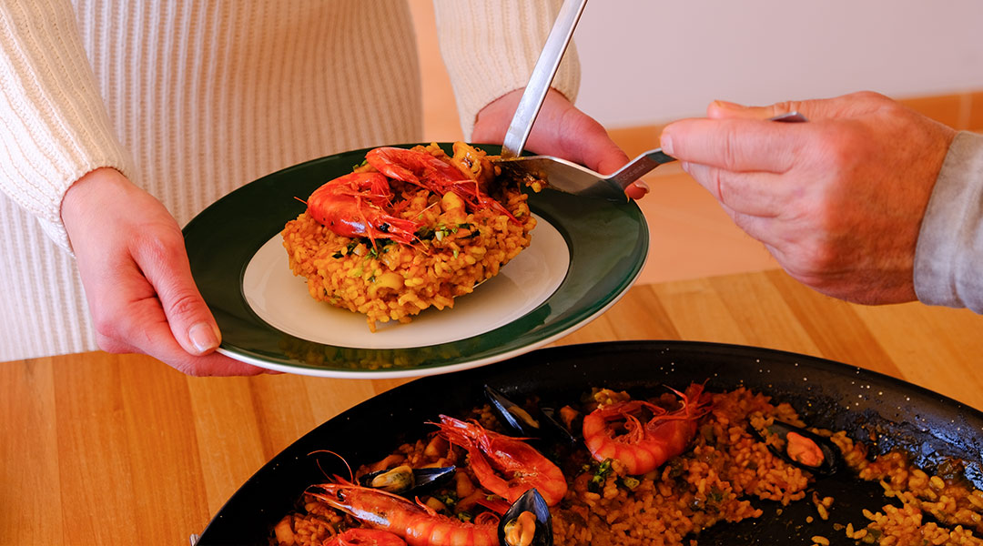 Tipos paella socarrat