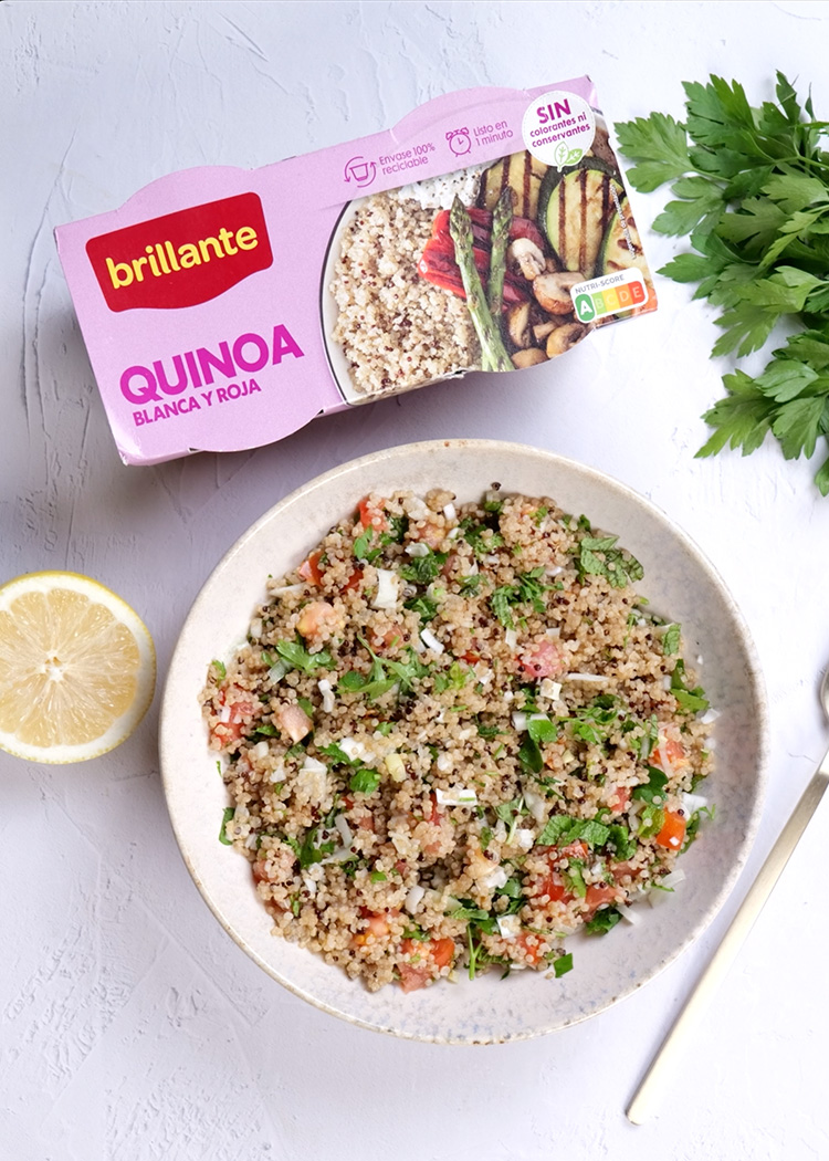 Presentación de tabulé de quinoa