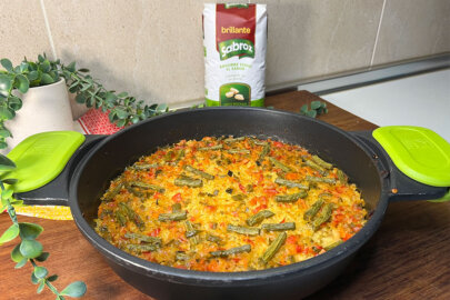 Arroz con verduras al horno